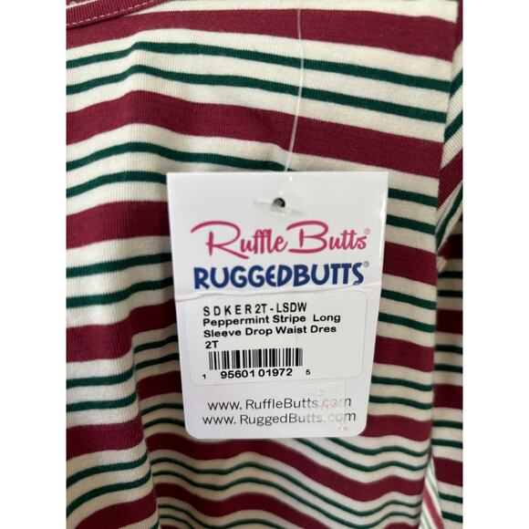 RuffleButts Drop Waist Christmas Dress Size 2T NWT - Picture 4 of 4